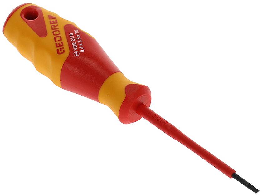 Gedore VDE 2170 2,5 VDE Schlitz-Schraubendreher Klingenbreite: 2.5mm Klingenlänge: 75mm