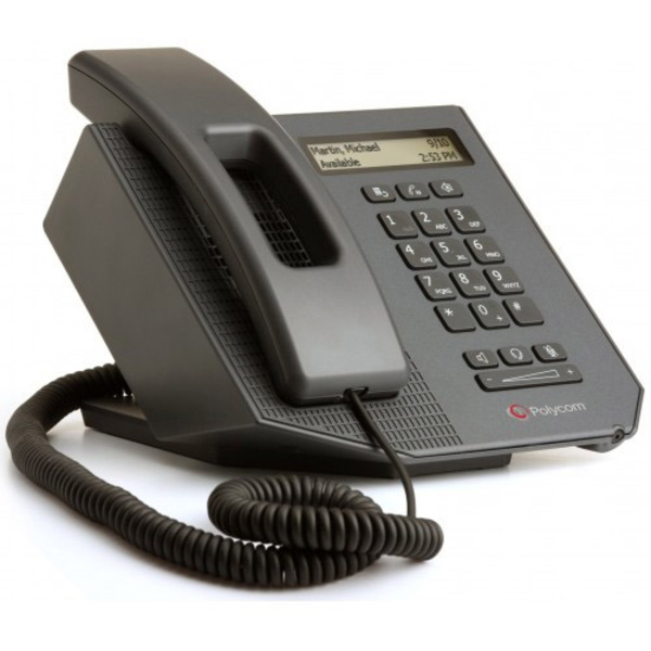 Polycom CX300 R2 USB-Tischtelefon Schnurgebundenes Telefon, VoIP LC-Display Schwarz