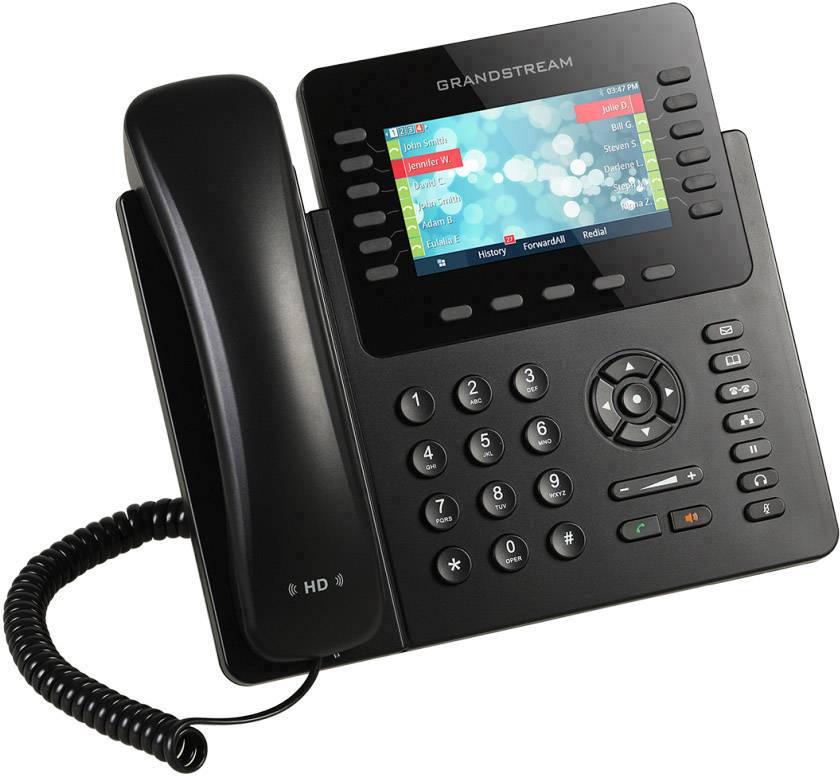 Grandstream GXP-2170 Schnurgebundenes Telefon, VoIP Bluetooth, PoE Farbdisplay Schwarz