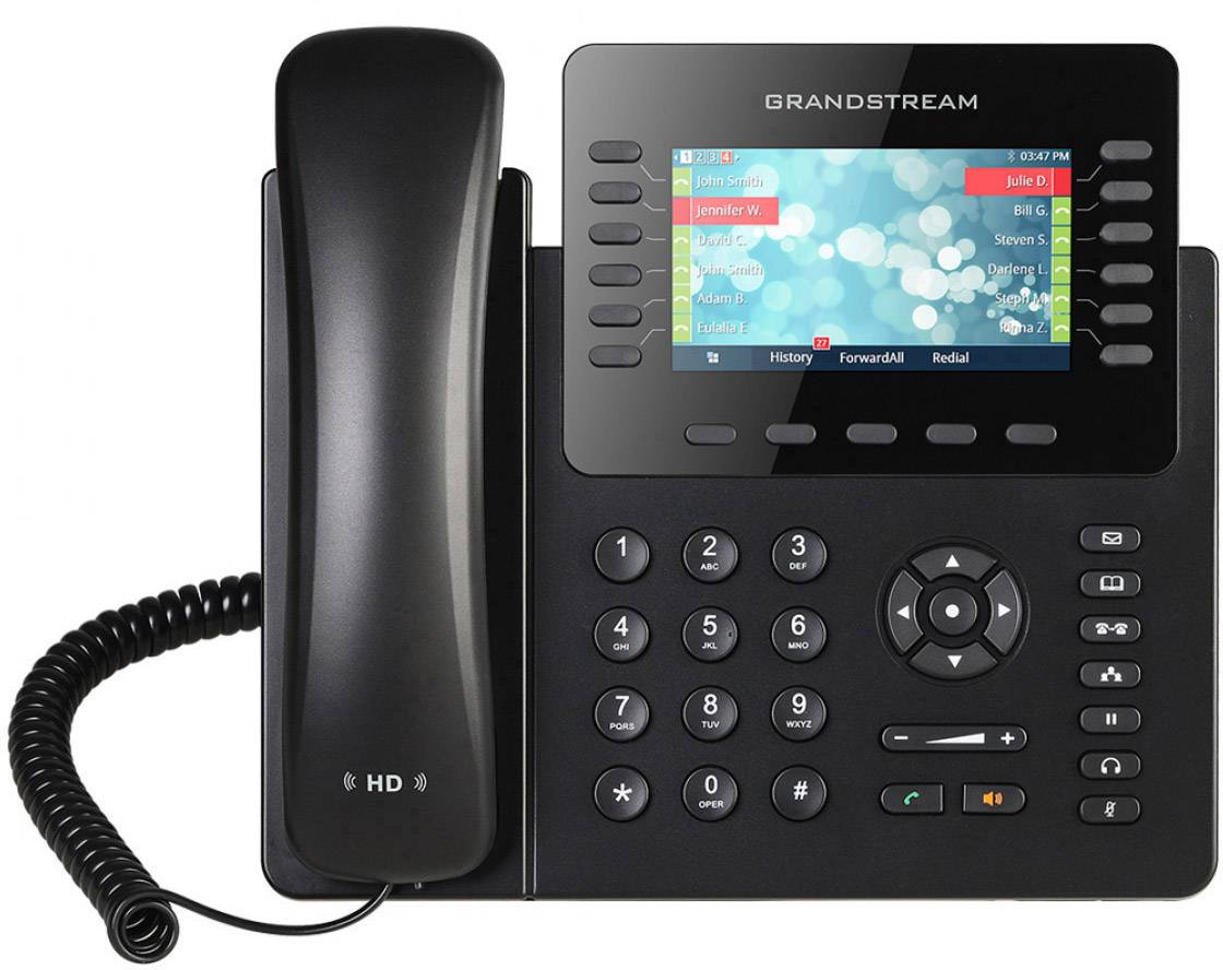 Grandstream GXP-2170 Schnurgebundenes Telefon, VoIP Bluetooth, PoE Farbdisplay Schwarz