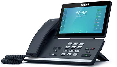 Yealink SIP-T58A SIP-IP-Telefon PoE Schnurgebundenes Telefon, VoIP Bluetooth, PoE Farbdisplay Schwarz
