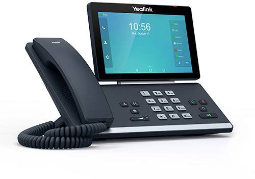 Yealink SIP-T58A SIP-IP-Telefon PoE Schnurgebundenes Telefon, VoIP Bluetooth, PoE Farbdisplay Schwarz