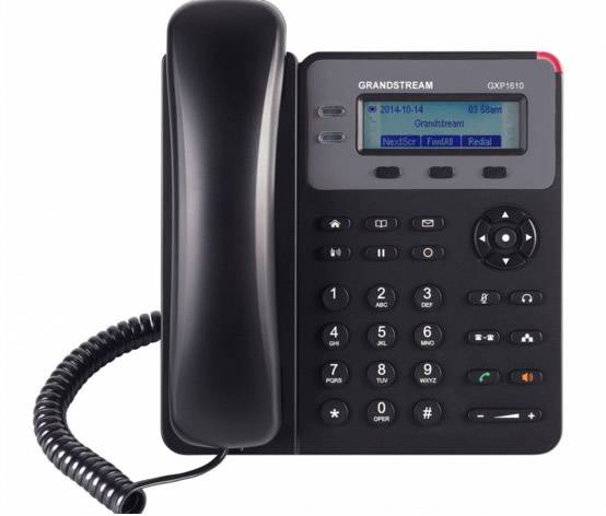 Grandstream SIP GXP-1610 Entry Schnurgebundenes Telefon, VoIP Farbdisplay Schwarz