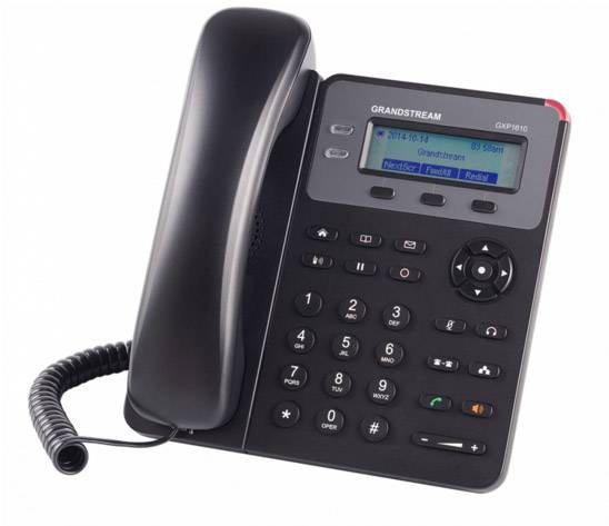 Grandstream SIP GXP-1610 Entry Schnurgebundenes Telefon, VoIP Farbdisplay Schwarz