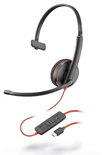 Plantronics Blackwire C3210 TYPE C On Ear Headset kabelgebunden Mono Noise Cancelling Mikrofon-Stummschaltung Telefon