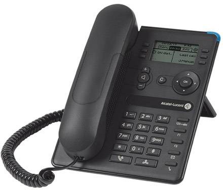 Alcatel-Lucent Enterprise 8008 DeskPhone Schnurgebundenes Telefon, VoIP PoE LC-Display Grau