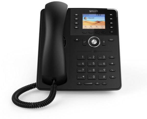 SNOM D735 Desk Telephone schwarz Schnurgebundenes Telefon, VoIP PoE Farbdisplay Schwarz