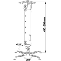 My Wall H16-8WL Beamer-Deckenhalterung Neigbar, Rotierbar Boden-/Deckenabstand (max.): 690mm Weiß My Wall H16-8WL Beamer-Deckenhalterung Neigbar, Rotierbar Boden-/Deckenabstand (max.): 690mm Weiß