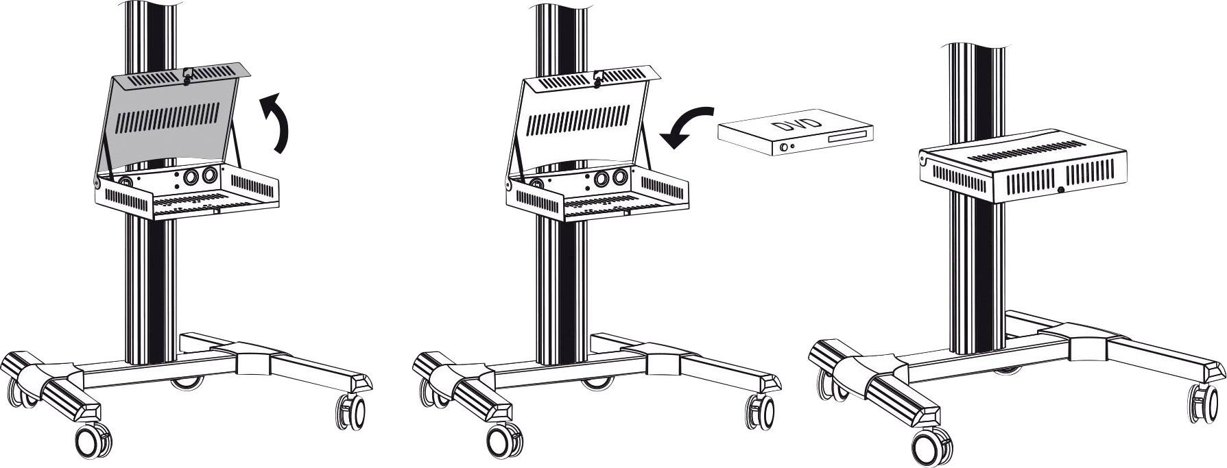 My Wall Blu-ray Player-Halterung Passend für Serie (Halter): MyWall HP 110, MyWall HP 111, MyWall HP 112, MyWall HP 113 Schwarz