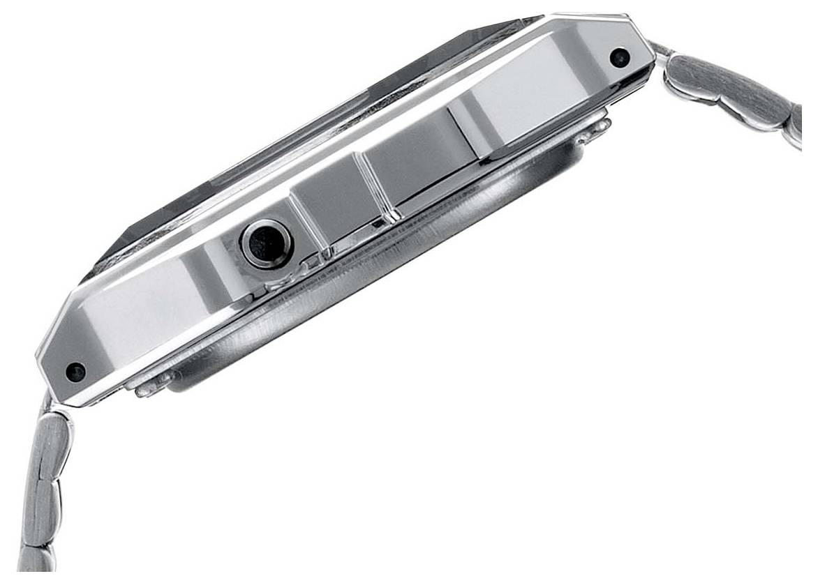 Casio Chronograph Armbanduhr A163WA-1QES (L x B x H) 36.8 x 33 x 9.1mm Silber Gehäusematerial=Edelstahl Material