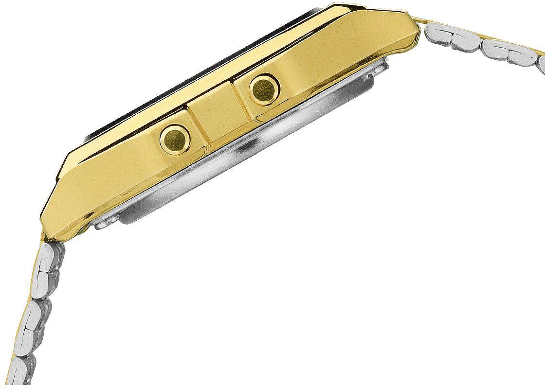 Casio Quarz Armbanduhr A159WGEA-1EF (L x B x H) 36.8 x 32.2 x 8.2mm Gold Gehäusematerial=Harz Material (Armband)=Edelstahl