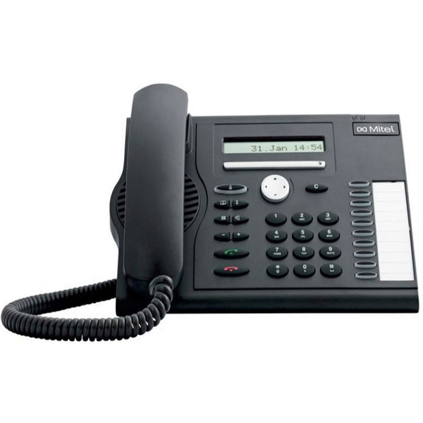Mitel MiVoice 5361 digitales Systemtel. Systemtelefon,VoIP LC-Display Schwarz