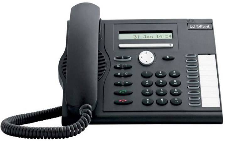 Mitel MiVoice 5361 digitales Systemtel. Systemtelefon,VoIP LC-Display Schwarz
