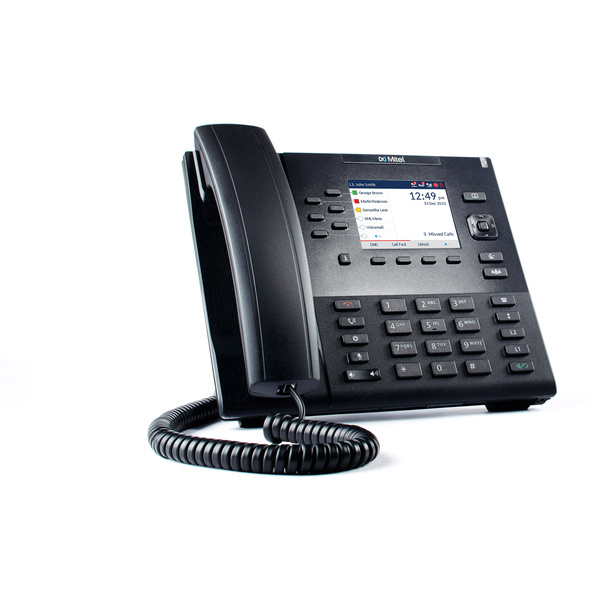 Mitel 6867 VoIP SIP Telefon Schnurgebundenes Telefon, VoIP PIN Code, Integrierter Webserver, PoE Farbdisplay Schwarz