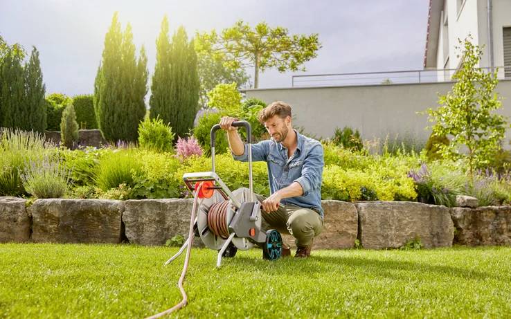 GARDENA 18550-20 CleverRoll L Easy Metall Schlauchwagen 1 St. Silber