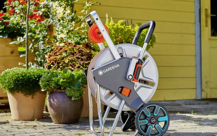 GARDENA 18550-20 CleverRoll L Easy Metall Schlauchwagen 1 St. Silber