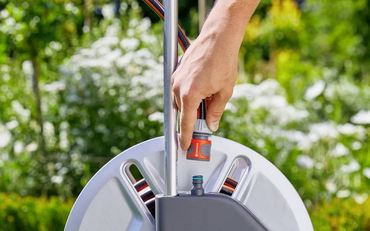 GARDENA 18550-20 CleverRoll L Easy Metall Schlauchwagen 1 St. Silber