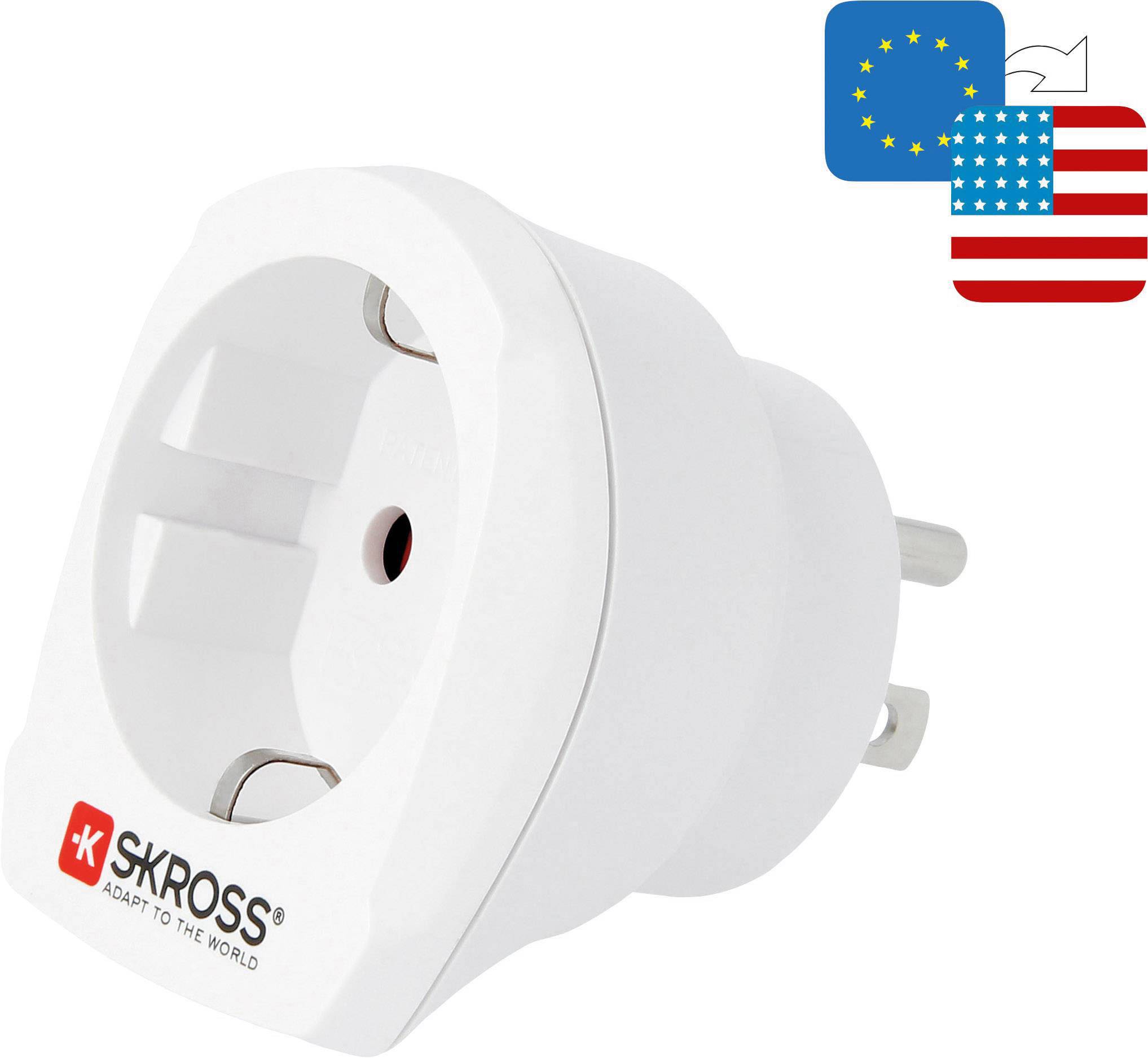 Skross 1.500203-E Reiseadapter CA EU to USA