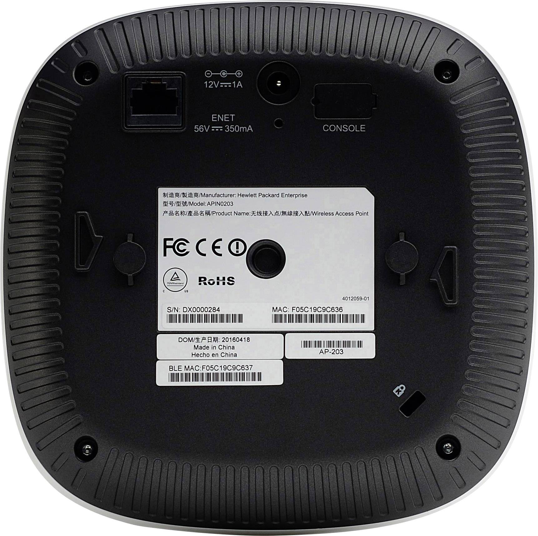 Hewlett Packard Enterprise JW186A AP-325 Dual 4x4:4 802.11ac AP WLAN Access-Point 2.4 GHz, 5 GHz