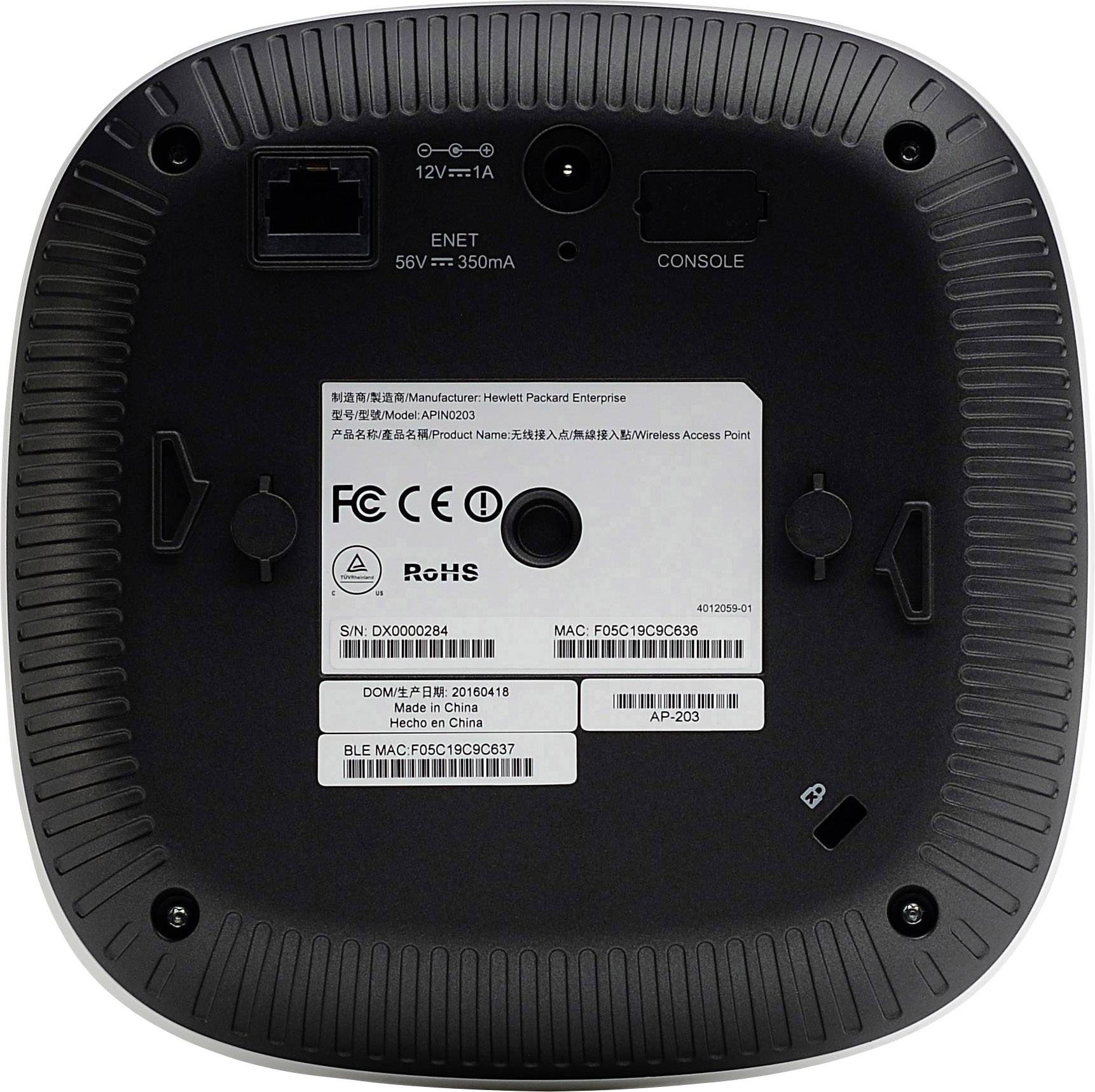 Hewlett Packard Enterprise JX938A AP-305 FIPS/TAA 2x2/3x3 11ac AP WLAN Access-Point 2.4 GHz, 5 GHz