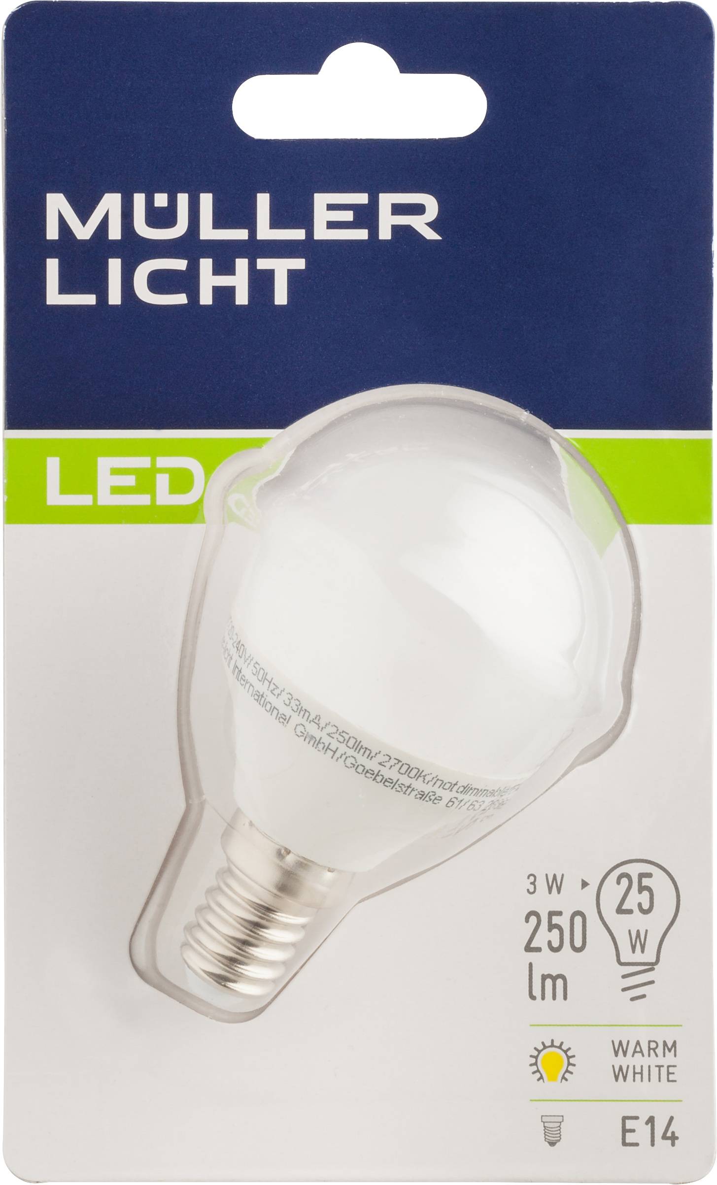 Sygonix SY-3784822 LED E14 Tropfenform 3W = 25W Warmweiß (Ø x L) 45mm x 81mm 6St.