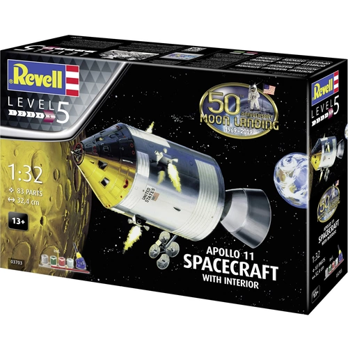 Revell 03703 Apollo 11 Spacecraft with Interior Raumfahrtmodell Bausatz 1:32 Revell 03703 Apollo 11 Spacecraft with Interior Raumfahrtmodell Bausatz 1:32