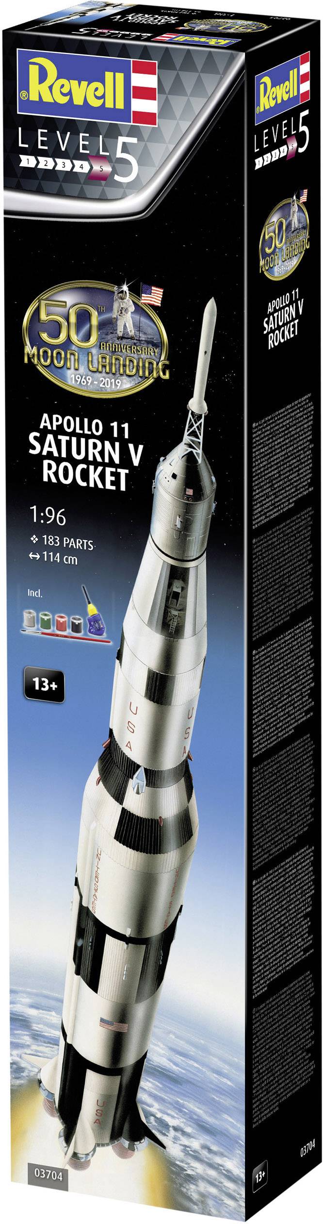 Revell 03704 Apollo 11 Saturn V Rocket Raumfahrtmodell Bausatz 1:96