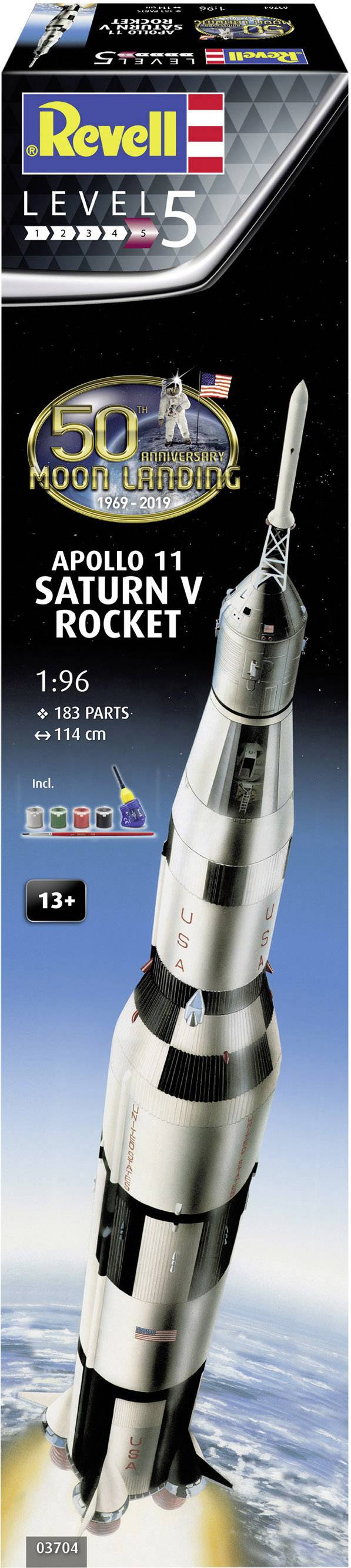 Revell 03704 Apollo 11 Saturn V Rocket Raumfahrtmodell Bausatz 1:96