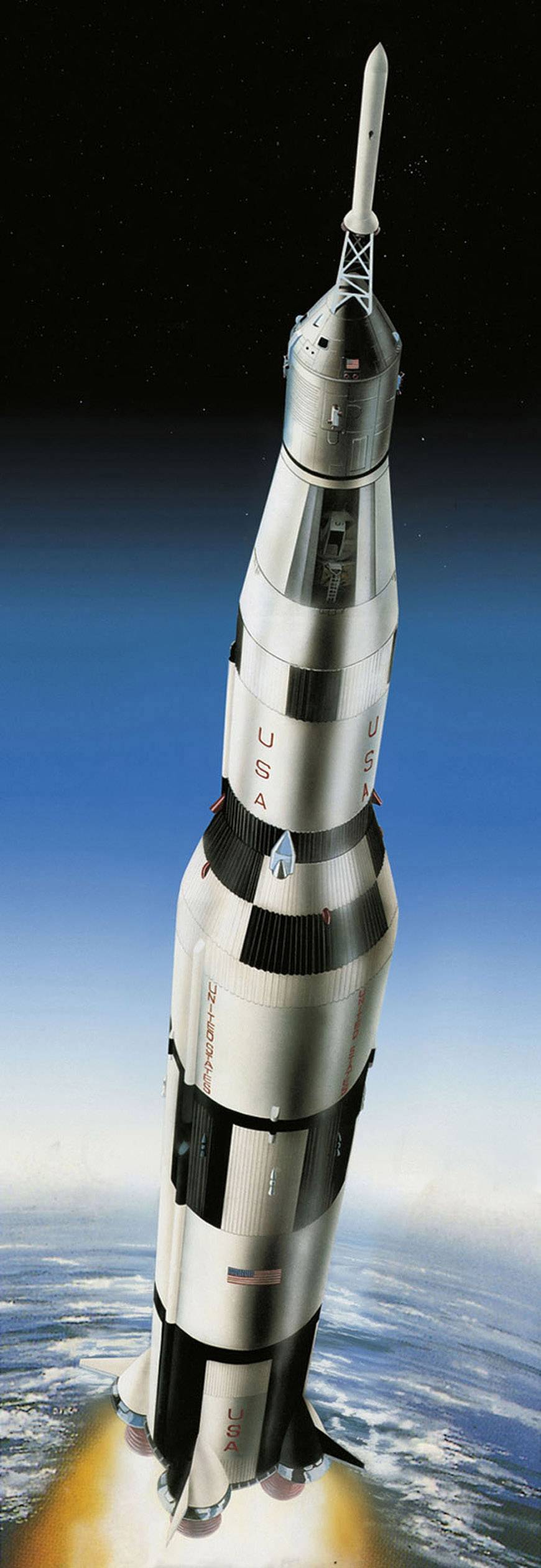 Revell 03704 Apollo 11 Saturn V Rocket Raumfahrtmodell Bausatz 1:96