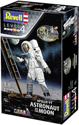 03702 Apollo 11 Astronaut on the Moon Raumfahrtmodell Bausatz 1:8