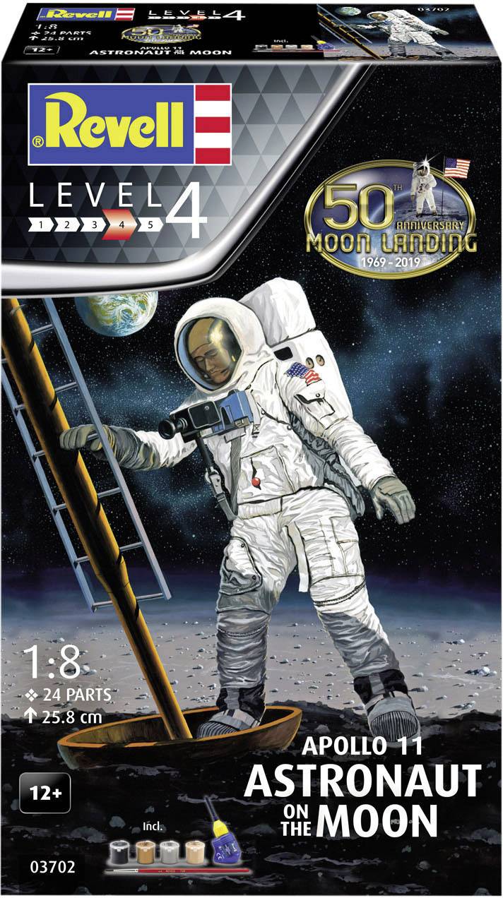 Revell 03702 Apollo 11 Astronaut on the Moon Raumfahrtmodell Bausatz 1:8