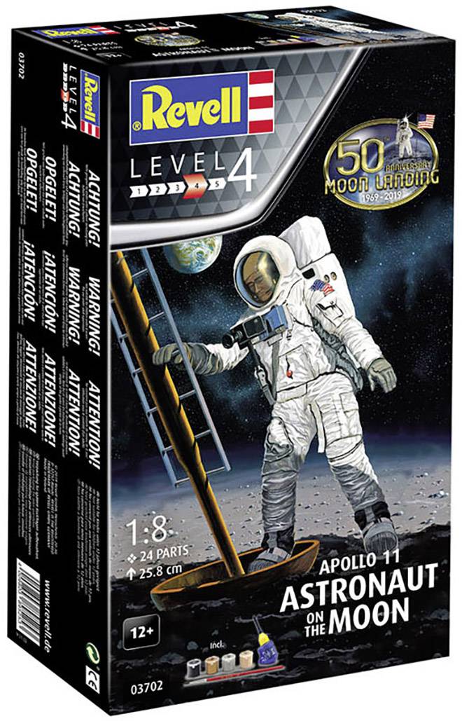 Revell 03702 Apollo 11 Astronaut on the Moon Raumfahrtmodell Bausatz 1:8