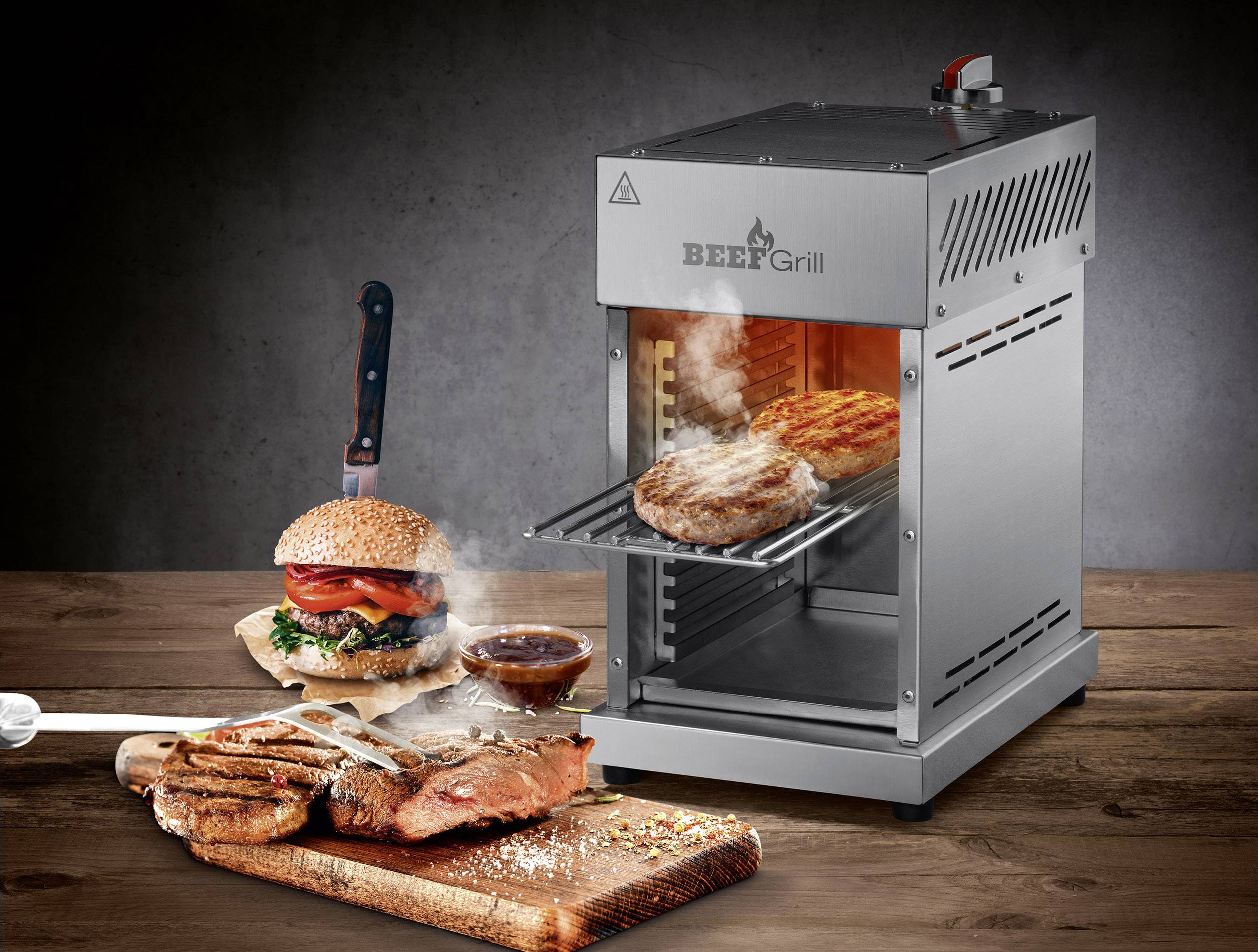 GourmetMaxx Beefgrill K1109A Gas, Steak Grill Edelstahl