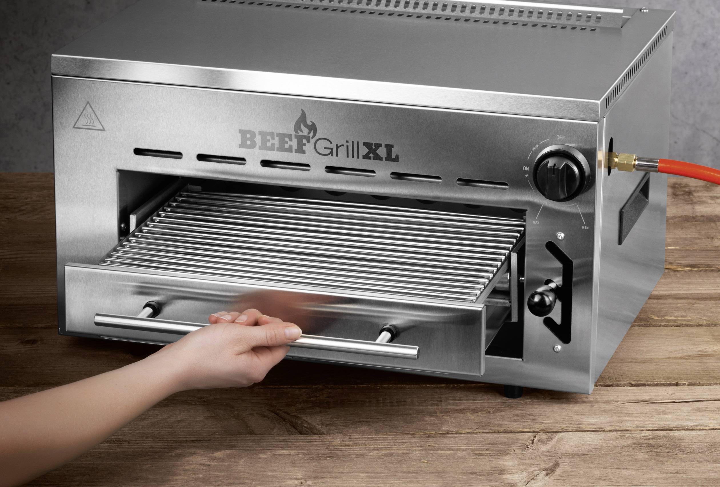 GourmetMaxx Beef Grill XL CY-15 Gas, Steak Grill Edelstahl