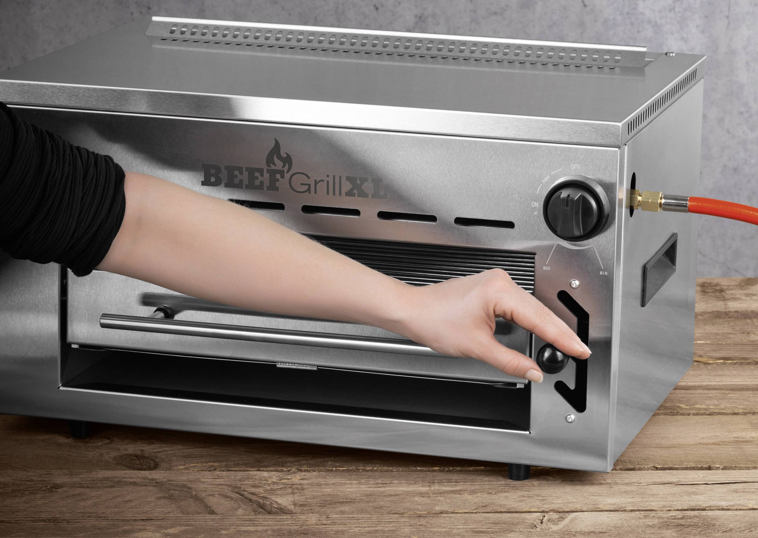 GourmetMaxx Beef Grill XL CY-15 Gas, Steak Grill Edelstahl