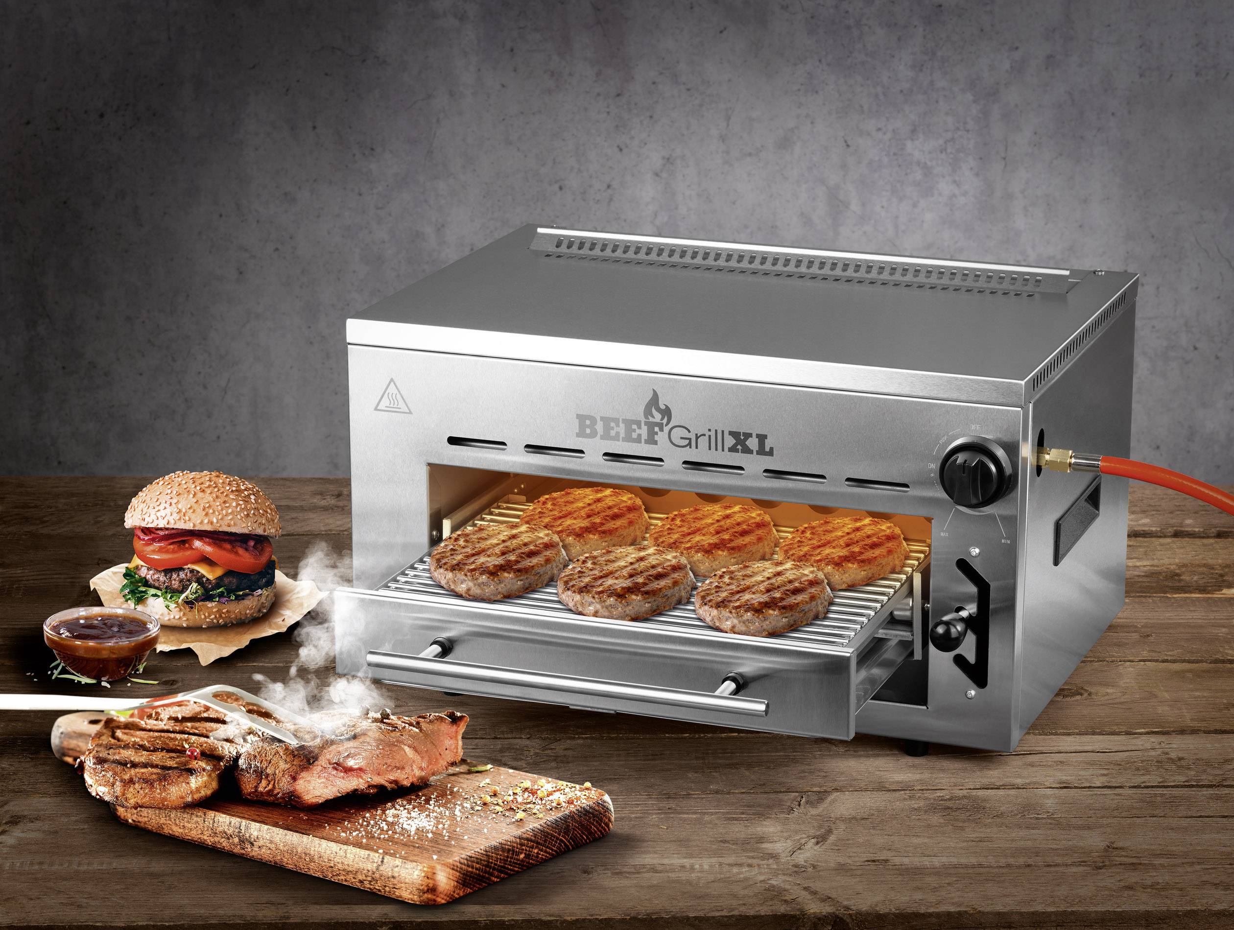 GourmetMaxx Beef Grill XL CY-15 Gas, Steak Grill Edelstahl