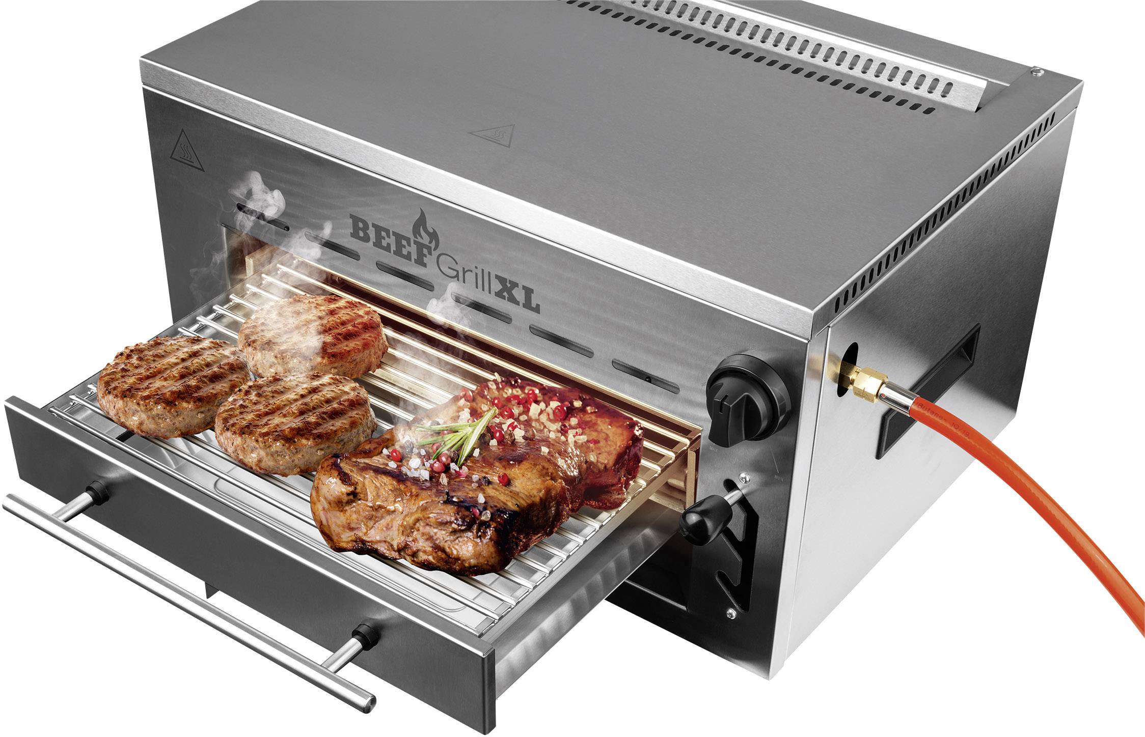 GourmetMaxx Beef Grill XL CY-15 Gas, Steak Grill Edelstahl