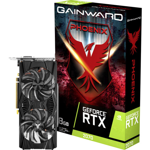 Gainward Grafikkarte Nvidia GeForce RTX2070 Phoenix V1 8 GB GDDR6-RAM PCIe x16 DVI, DisplayPort, US