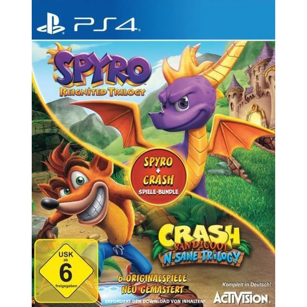 Spyro: Reignited Trilogy + Crash Bandicoot: N.Sane Trilogy (Spiele-Bundle) PS4 USK: 6