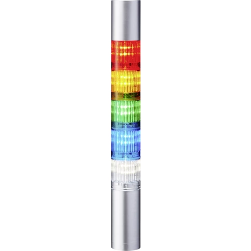 Patlite Signalsäule LR4-502WJBU-RYGBC LED 5-farbig, Rot, Gelb, Grün, Blau, Weiß 1St. Patlite Signalsäule LR4-502WJBU-RYGBC LED 5-farbig, Rot, Gelb, Grün, Blau, Weiß 1St.