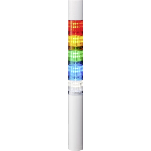 Patlite Signalsäule LR4-5M2WJBW-RYGBC LED 5-farbig, Rot, Gelb, Grün, Blau, Weiß 1St. Patlite Signalsäule LR4-5M2WJBW-RYGBC LED 5-farbig, Rot, Gelb, Grün, Blau, Weiß 1St.