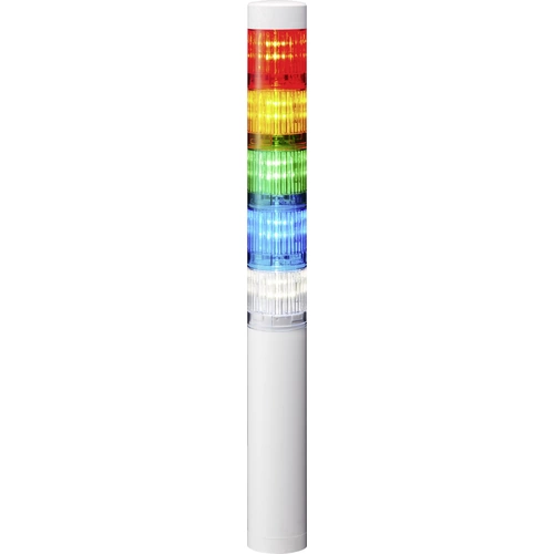 Patlite Signalsäule LR4-5M2WJNW-RYGBC LED 5-farbig, Rot, Gelb, Grün, Blau, Weiß 1St. Patlite Signalsäule LR4-5M2WJNW-RYGBC LED 5-farbig, Rot, Gelb, Grün, Blau, Weiß 1St.