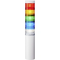 Patlite Signalsäule LR6-5M2WJNW-RYGBC LED 5-farbig, Rot, Gelb, Grün, Blau, Weiß 1St. Patlite Signalsäule LR6-5M2WJNW-RYGBC LED 5-farbig, Rot, Gelb, Grün, Blau, Weiß 1St.