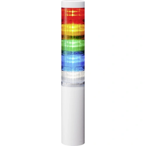 Patlite Signalsäule LR6-5M2WJNW-RYGBC LED 5-farbig, Rot, Gelb, Grün, Blau, Weiß 1St. Patlite Signalsäule LR6-5M2WJNW-RYGBC LED 5-farbig, Rot, Gelb, Grün, Blau, Weiß 1St.