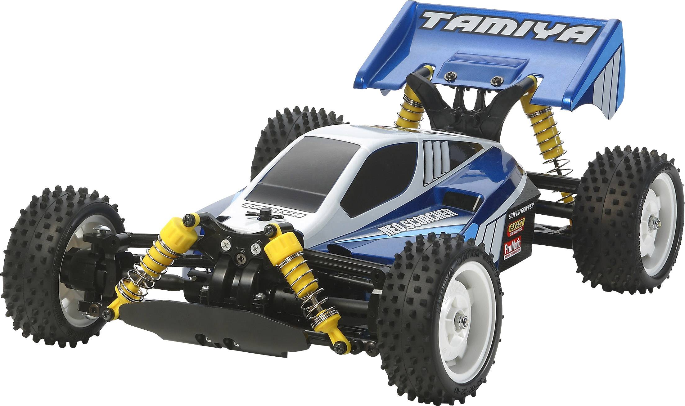 Tamiya NeoScorcher "1st Try" Brushed 1:10 RC Modellauto Elektro Buggy Allradantrieb (4WD) Bausatz 2,4GHz Exklusiv Set