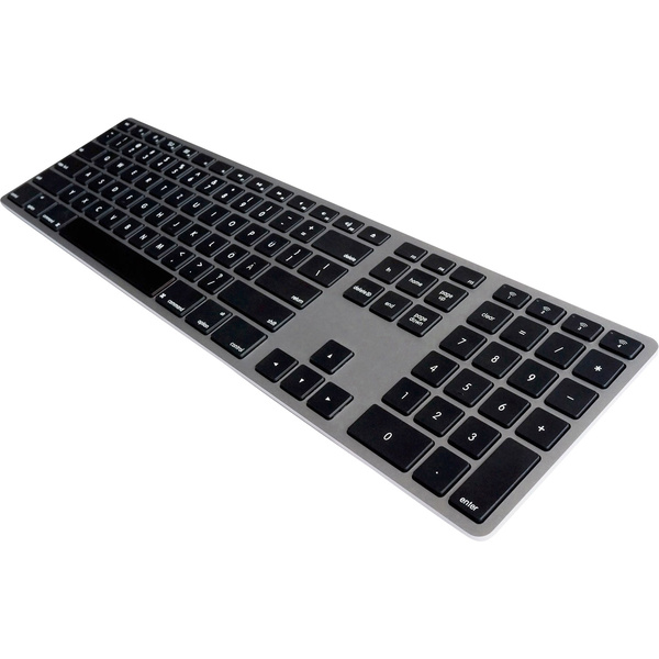 Matias FK418BTLB-DE Bluetooth® Tastatur Deutsch, QWERTZ, Mac Spacegrau Beleuchtet