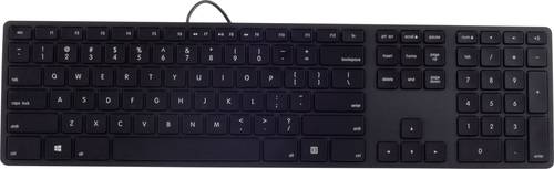 Matias FK318PCLBB-DE USB Tastatur Deutsch, QWERTZ, Windows® Schwarz Beleuchtet
