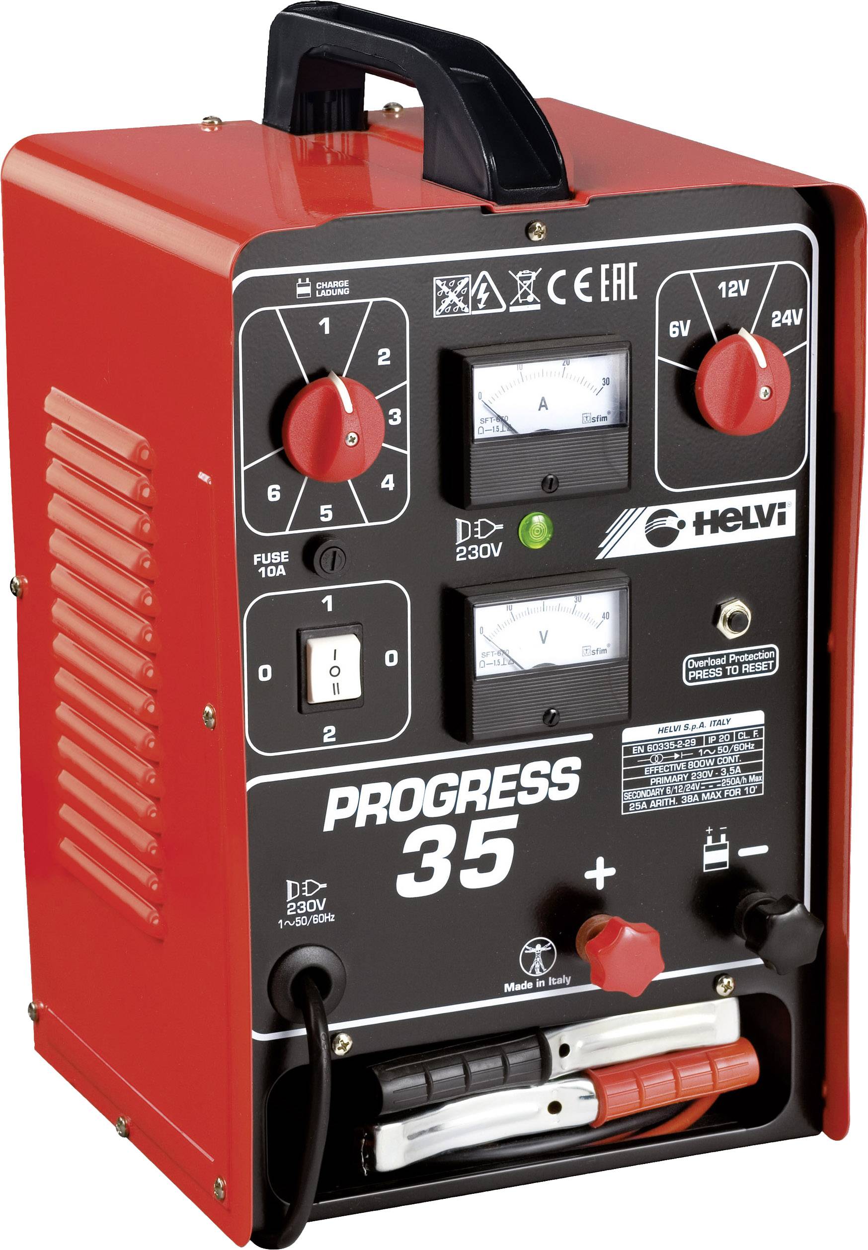 Helvi 77202 Kfz-Ladegerät, Werkstattladegerät 6 V, 12 V, 24V 38A
