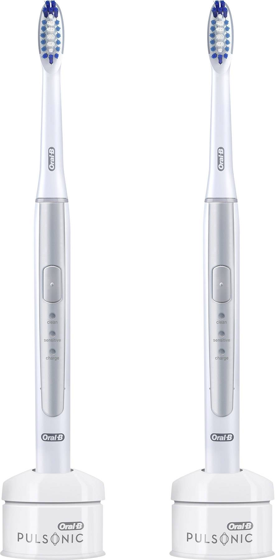 Oral-B Pulsonic 1900 Twinpack 81689160 Elektrische Zahnbürste Schallzahnbürste Silber