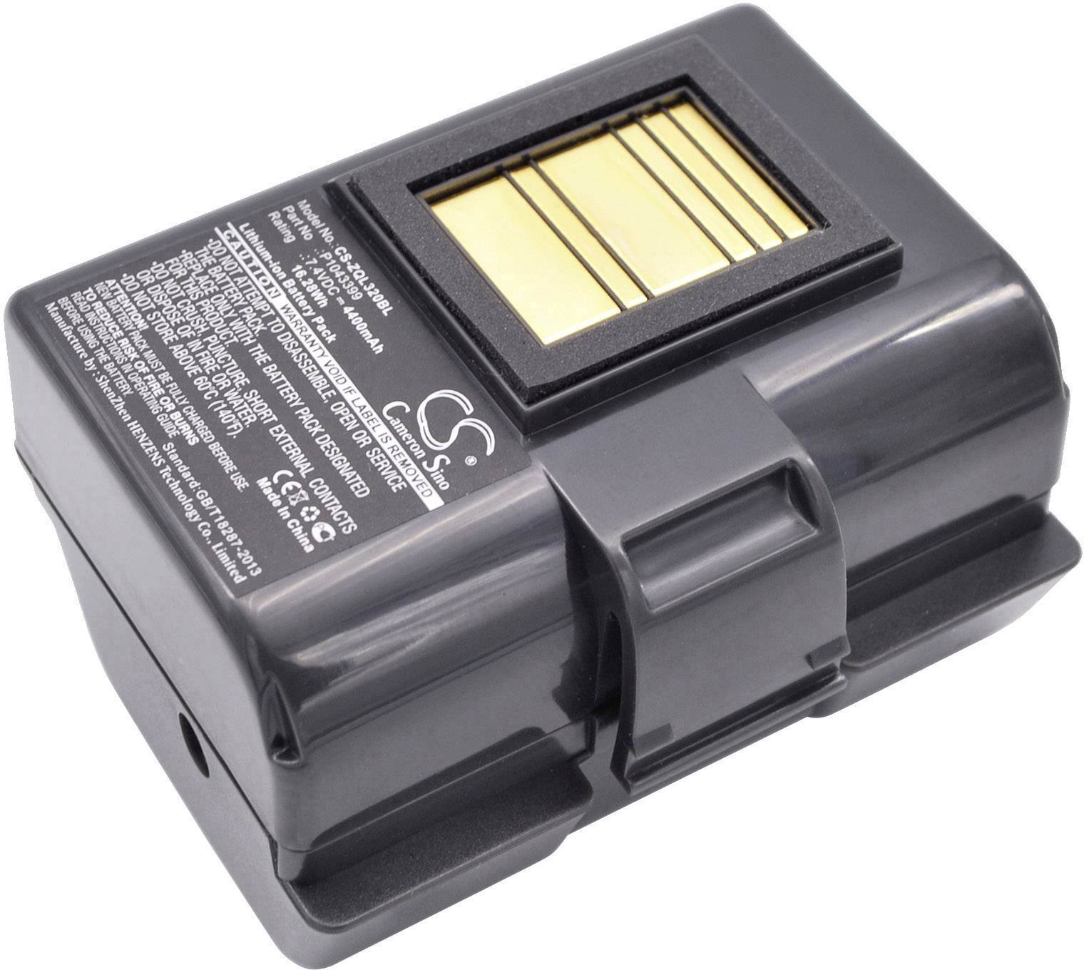 Ein schwarzer Akku mit goldenen Kontakten und technischen Details auf der Seite.